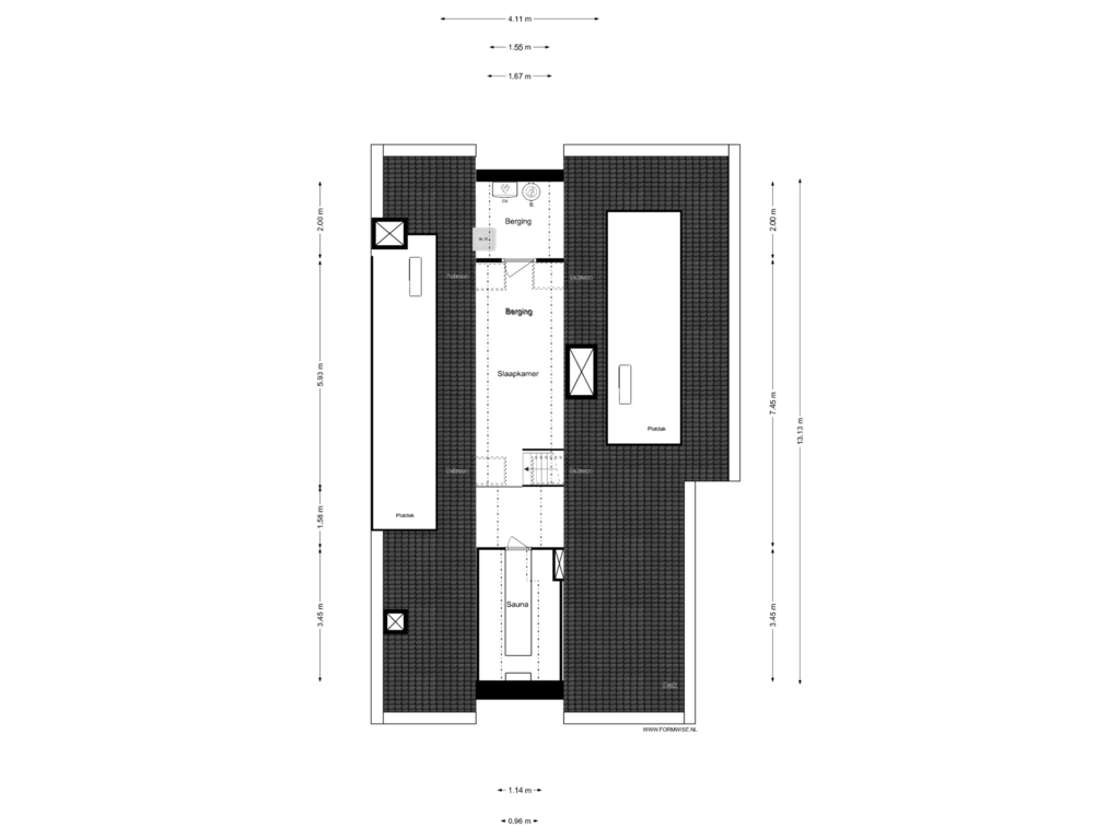 View floorplan of 5E VERDIEPING of Koningslaan 46-D