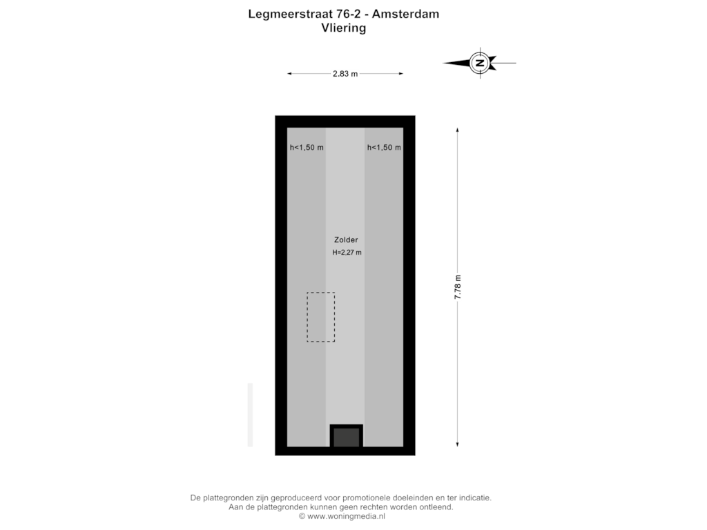 Bekijk plattegrond van Vliering van Legmeerstraat 76-2