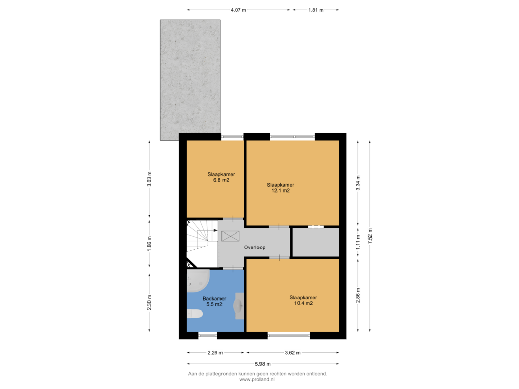 Bekijk plattegrond van 1e Verdieping van Nieuwe weg 125