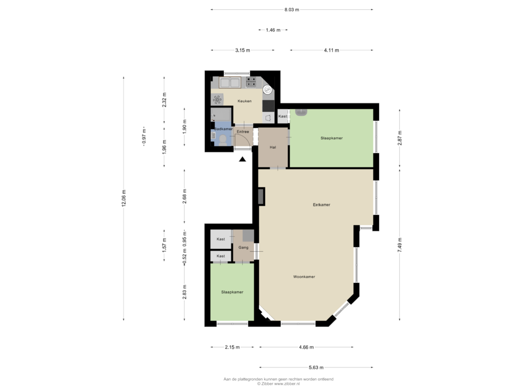 Bekijk plattegrond van Tweede Verdieping van Zocherstraat 57-2