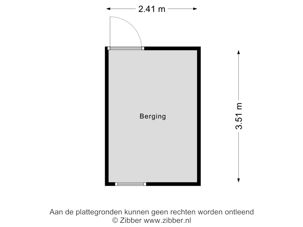 Bekijk plattegrond van Berging van Zocherstraat 57-2