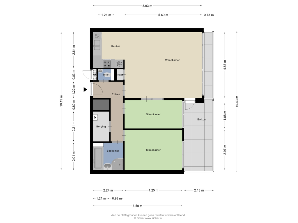 View floorplan of Appartement of Dr. Willem Dreesweg 331