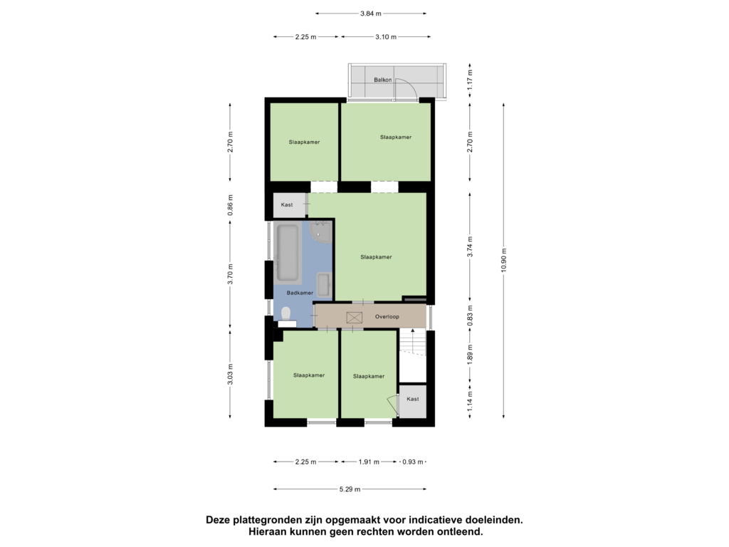 Bekijk plattegrond van Eerste Verdieping van Noorderdwarsvaart 89-A