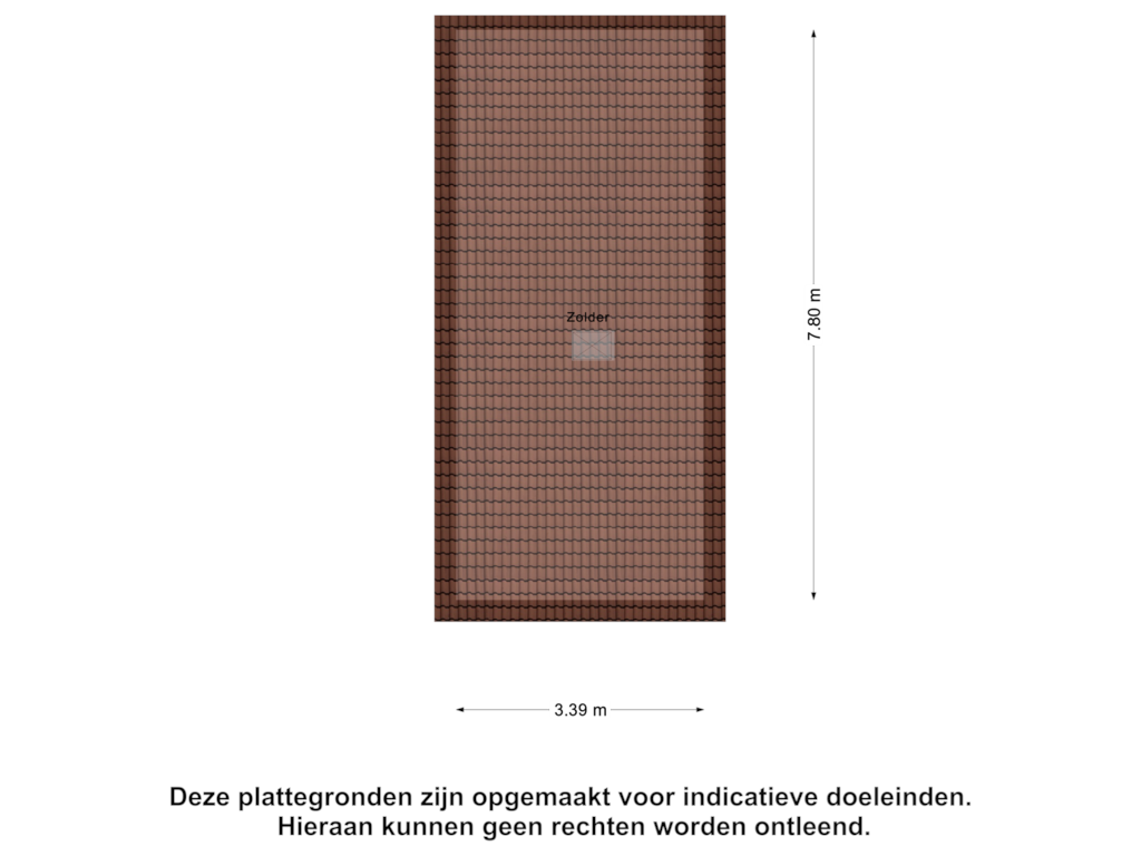 Bekijk plattegrond van Zolder van Noorderdwarsvaart 89-A