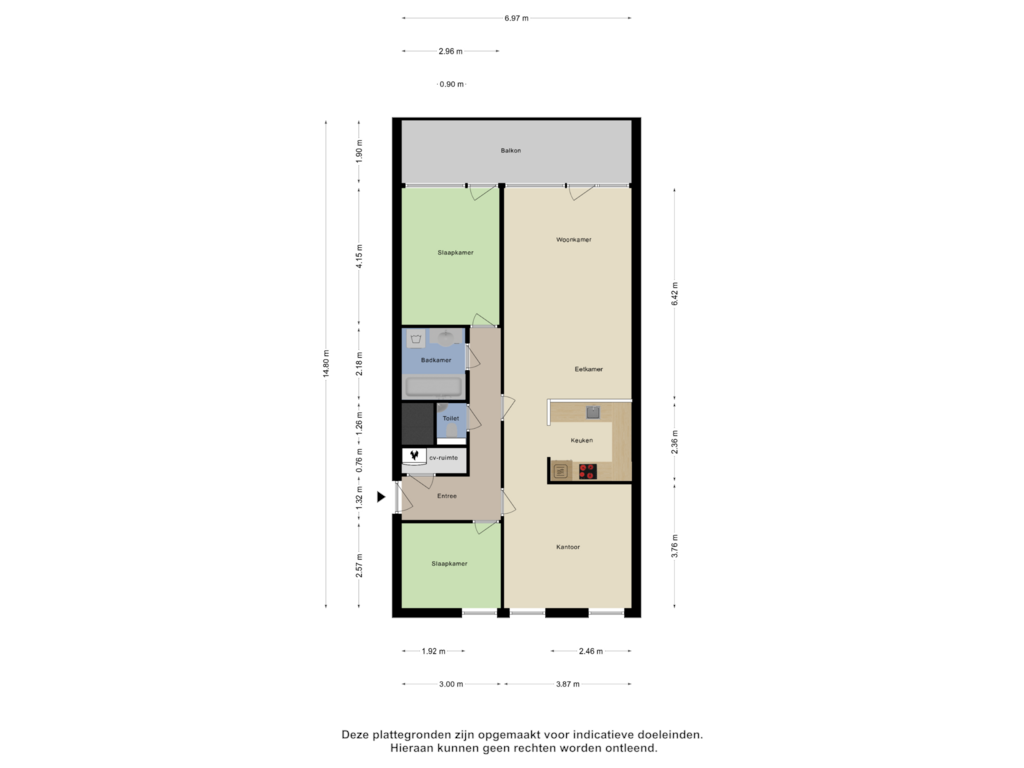 Bekijk plattegrond van Appartement van Wijnand Nuijenstraat 113