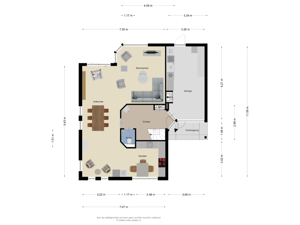 Bekijk plattegrond van Begane grond van De Vier Uitersten 12