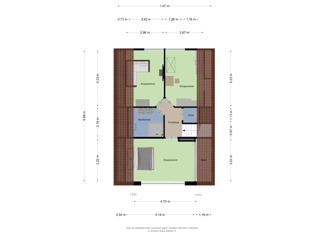 Bekijk plattegrond van Eerste verdieping van De Vier Uitersten 12