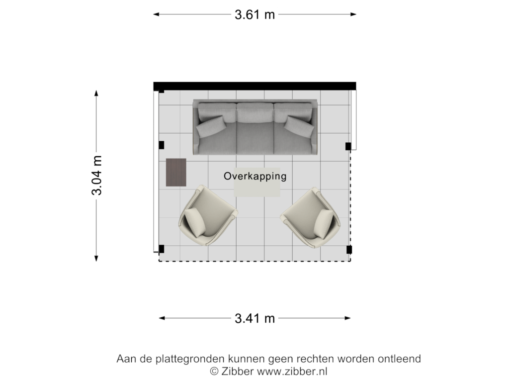 Bekijk plattegrond van Overkapping van De Vier Uitersten 12