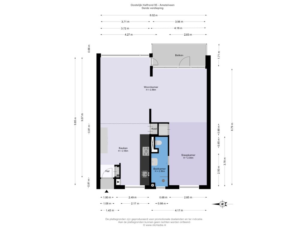 Bekijk plattegrond van Derde verdieping van Oostelijk Halfrond 95