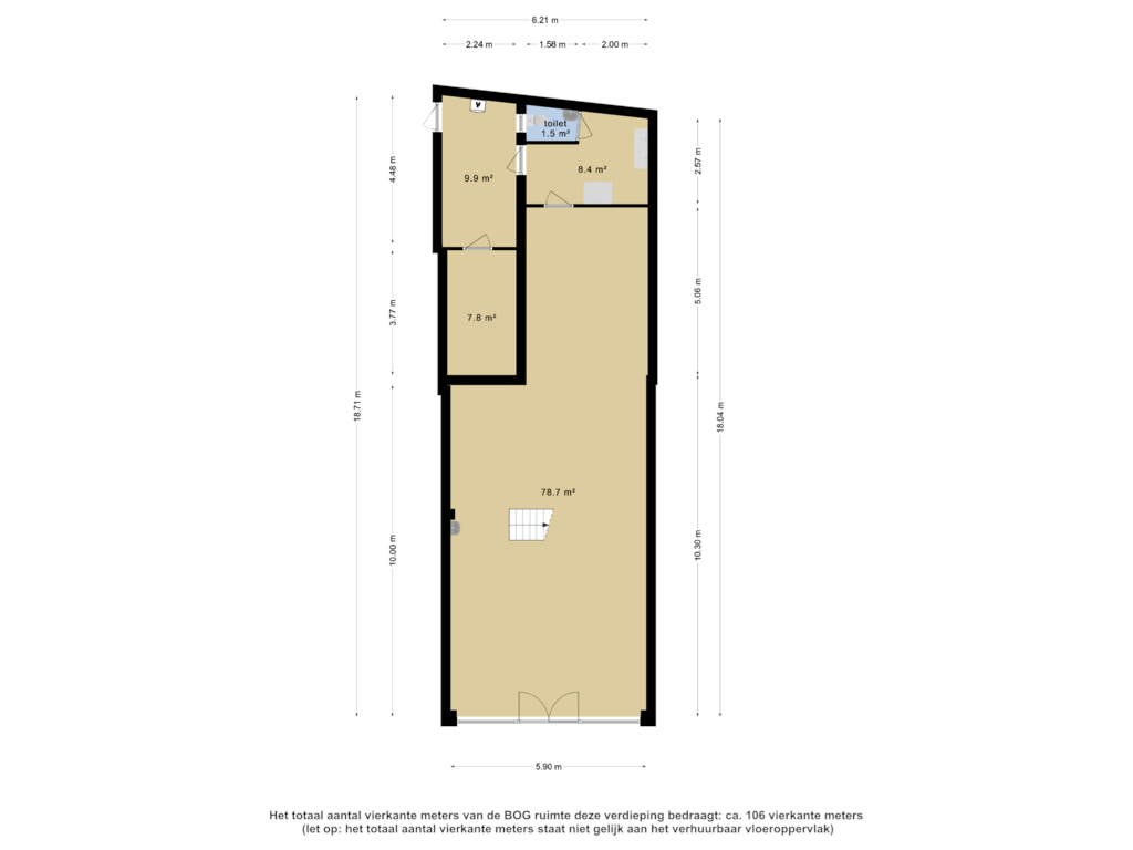 View floorplan of Bog-Begane grond of Ruisdaelstraat 27