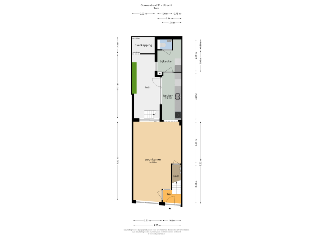 Bekijk plattegrond van TUIN van Gouwestraat 31