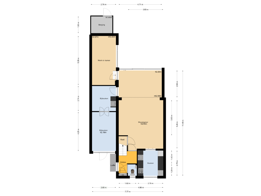 Bekijk plattegrond van Begane grond van Zwaluwstraat 10