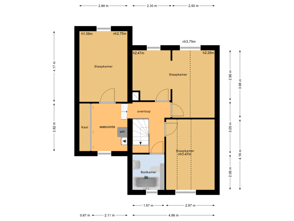 Bekijk plattegrond van Eerste verdieping van Zwaluwstraat 10