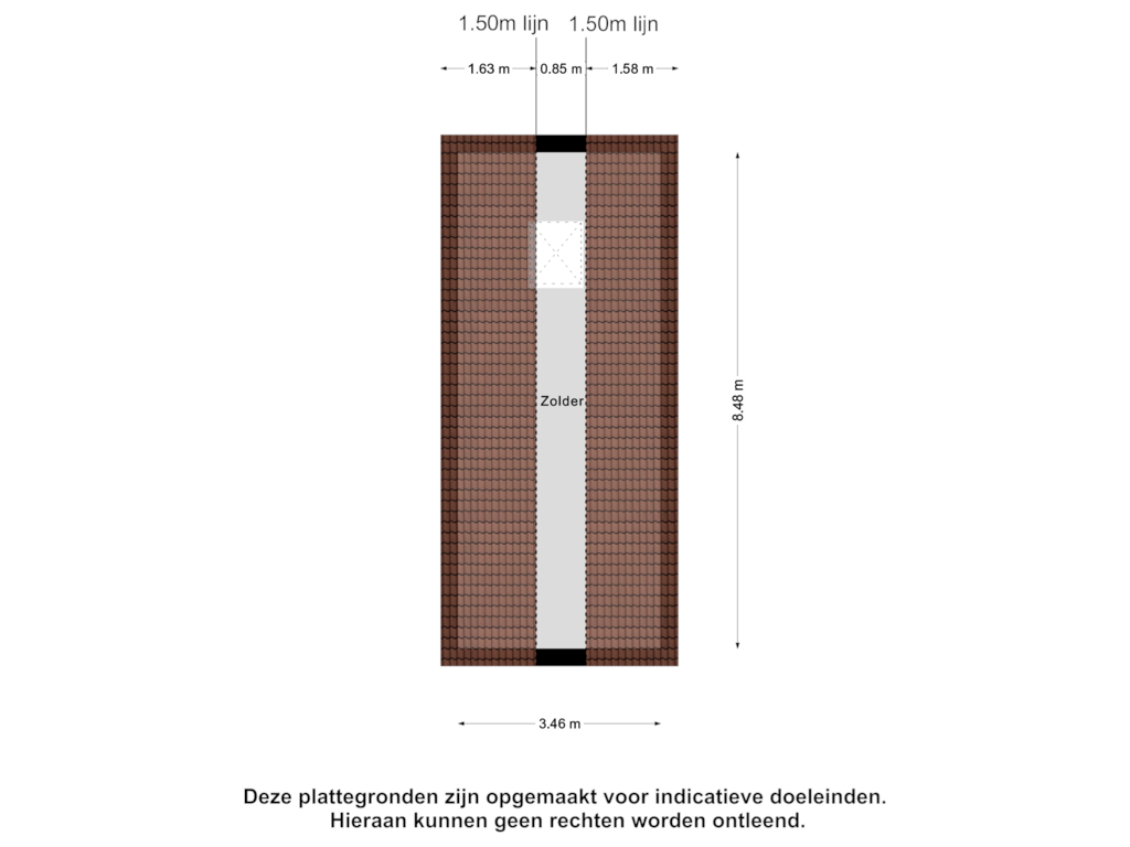 Bekijk plattegrond van Garage  Zolder van Hoogstraat 36