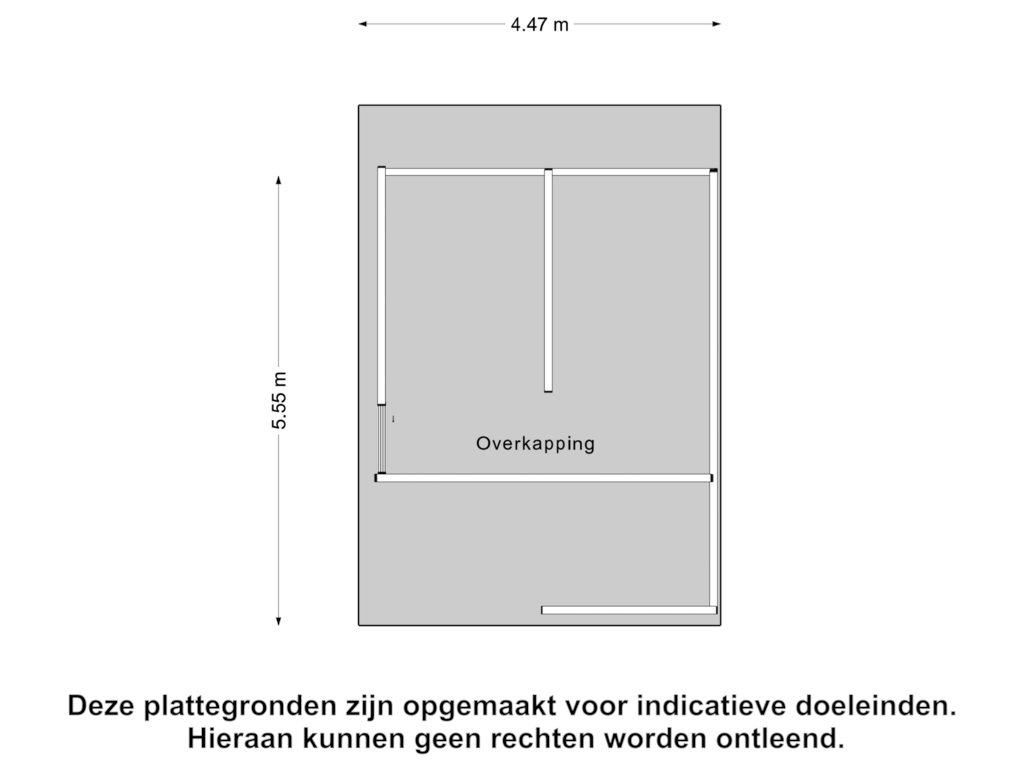 Bekijk plattegrond van Overkapping van Hoogstraat 36