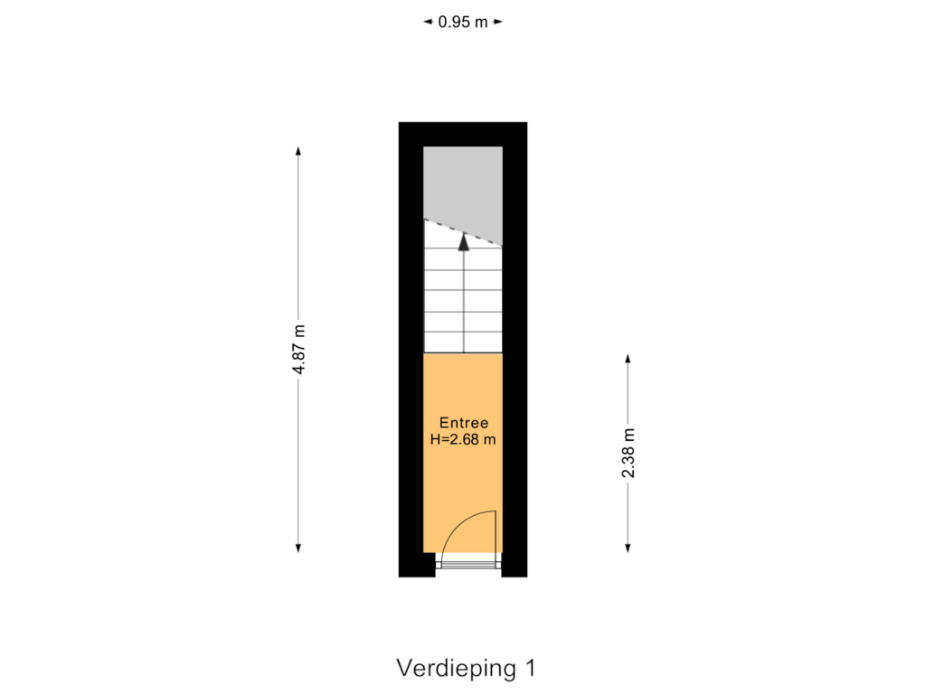 Bekijk plattegrond van Verdieping 1 van Groen van Prinstererstraat 56