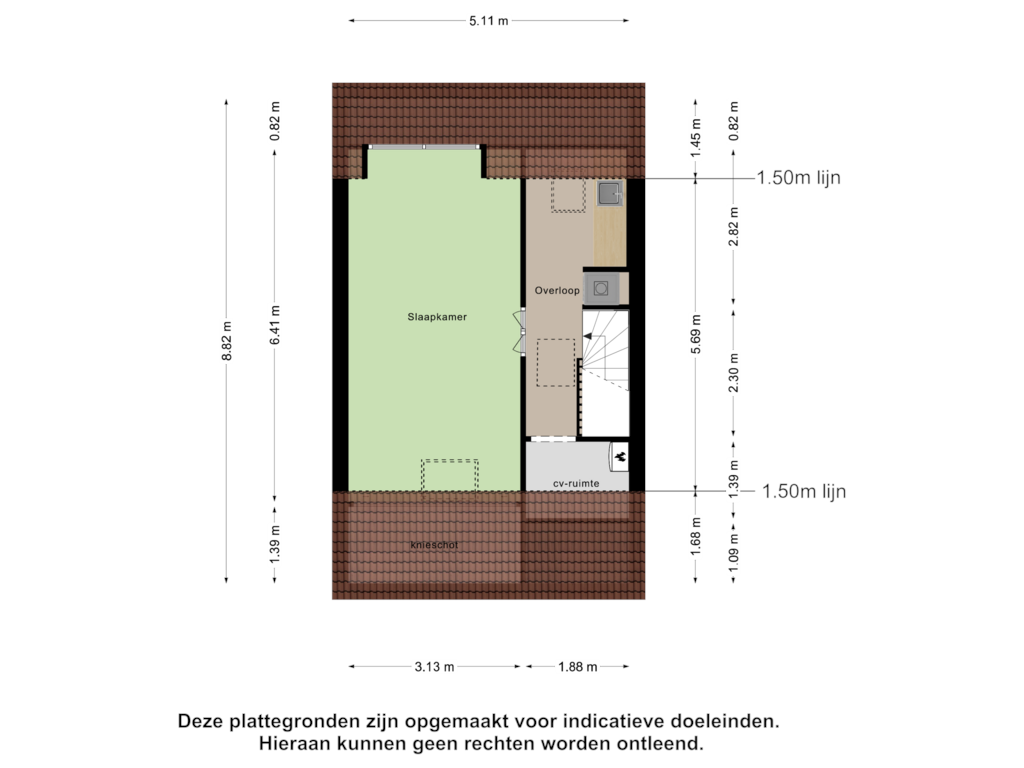 Bekijk plattegrond van Tweede Verdieping van Barnsteenhof 13