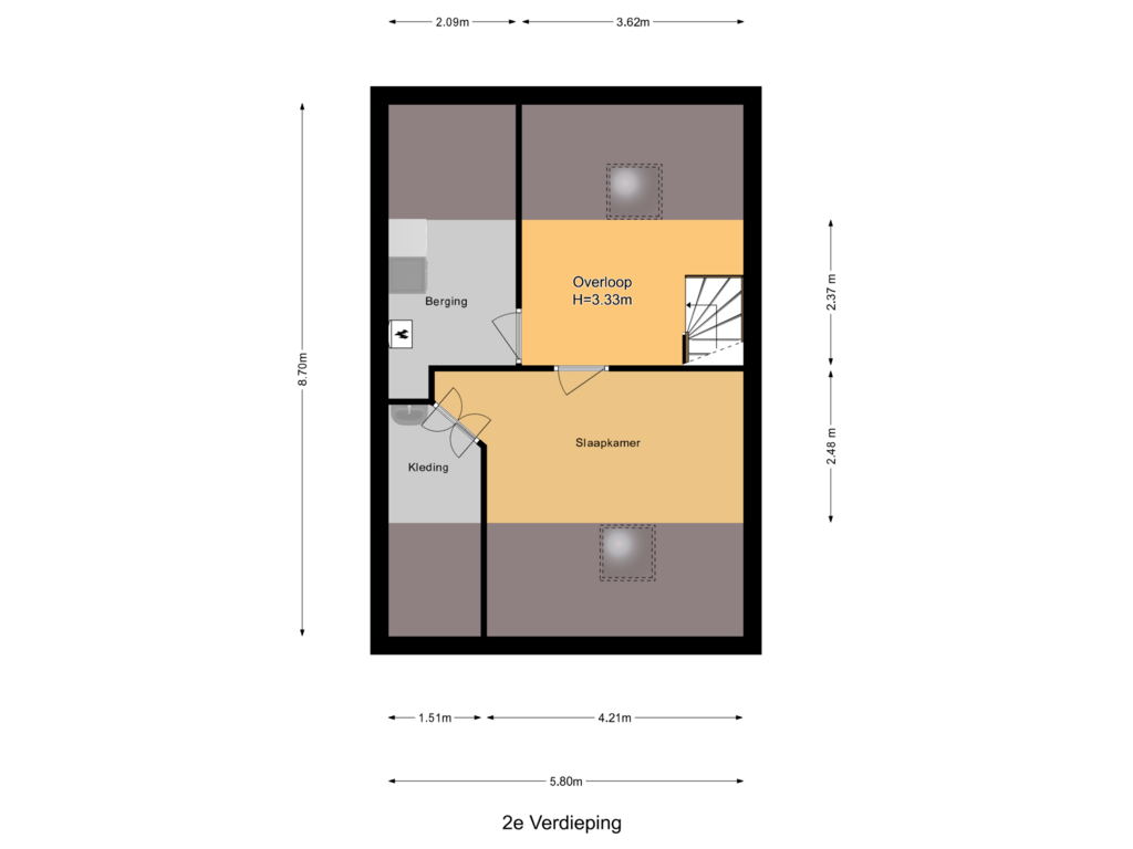 Bekijk plattegrond van 2e Verdieping van Hannie Schaftlaan 14