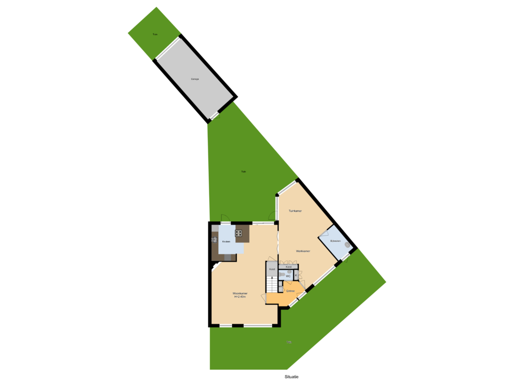 Bekijk plattegrond van Situatie van Hannie Schaftlaan 14