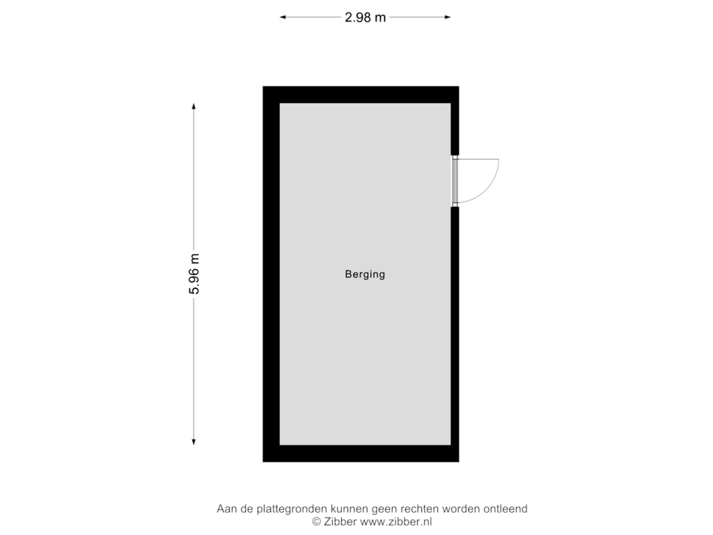 View floorplan of Berging of Havenstraat 5-B