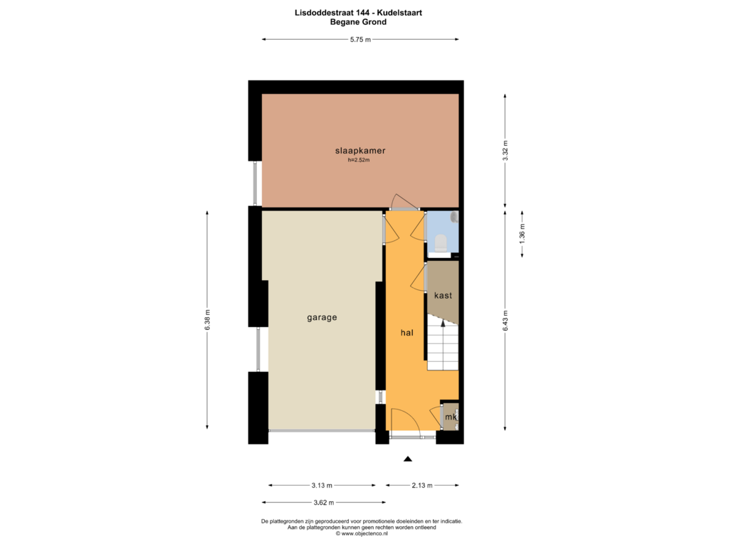 Bekijk plattegrond van BEGANE GROND van Lisdoddestraat 144