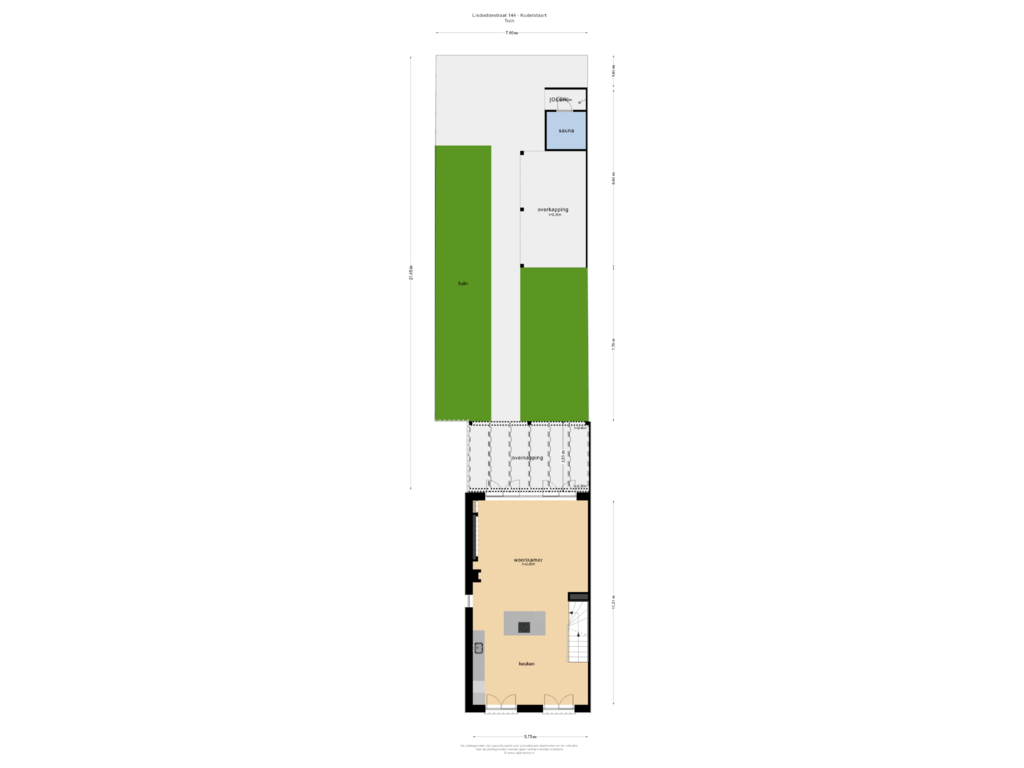 Bekijk plattegrond van TUIN van Lisdoddestraat 144