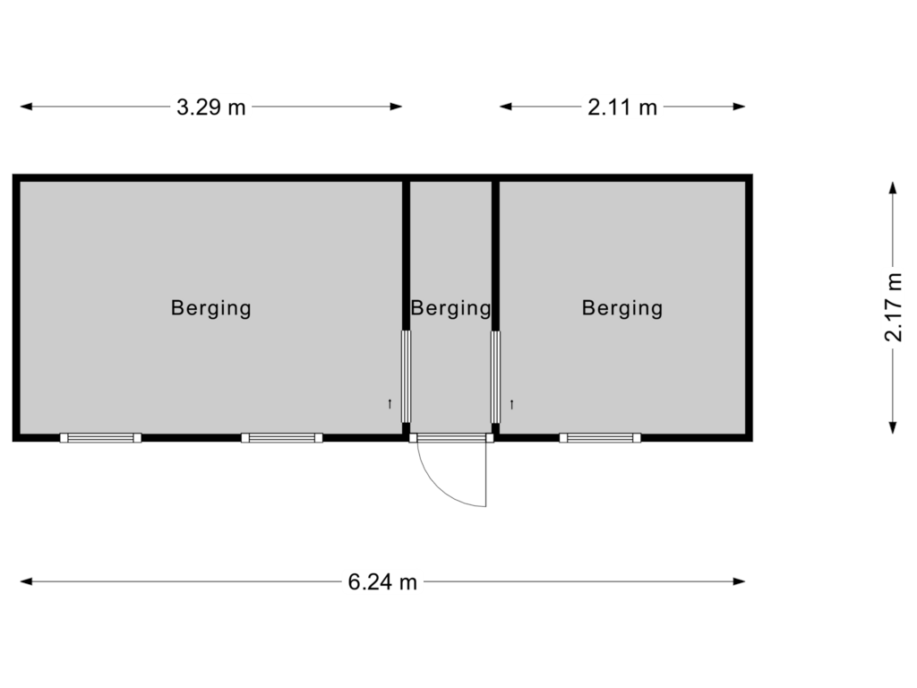 Bekijk plattegrond van Berging van Nieuweweg 21