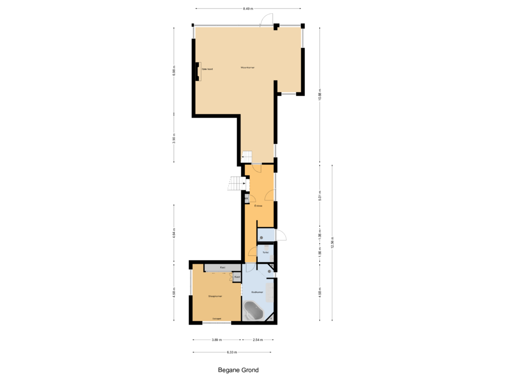 Bekijk plattegrond van Begane Grond van Oranjeplaat 62