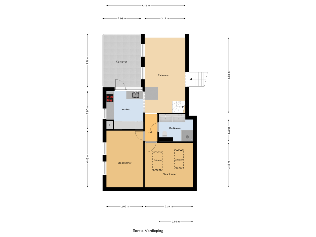 Bekijk plattegrond van Eerste Verdieping van Oranjeplaat 62