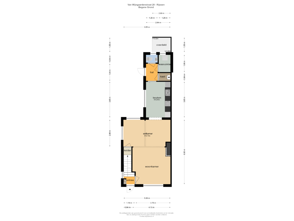 Bekijk plattegrond van BEGANE GROND van Van Wijngaardenstraat 20