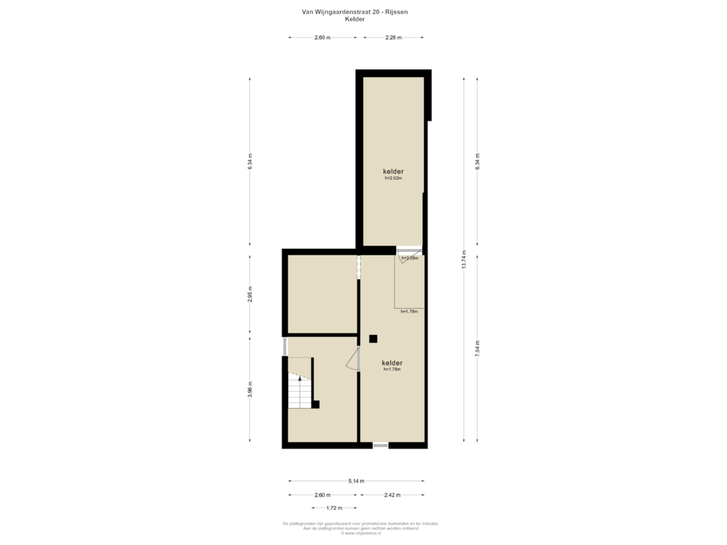 Bekijk plattegrond van KELDER van Van Wijngaardenstraat 20