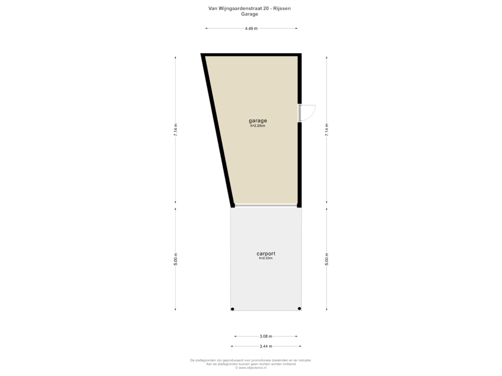 Bekijk plattegrond van GARAGE van Van Wijngaardenstraat 20