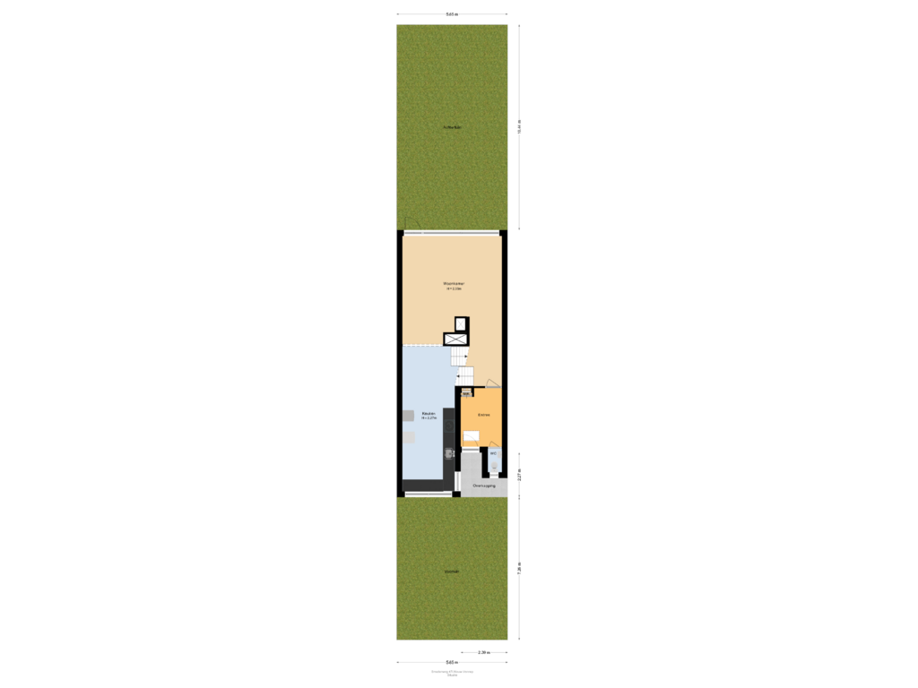 View floorplan of Situatie of Smedenweg 47