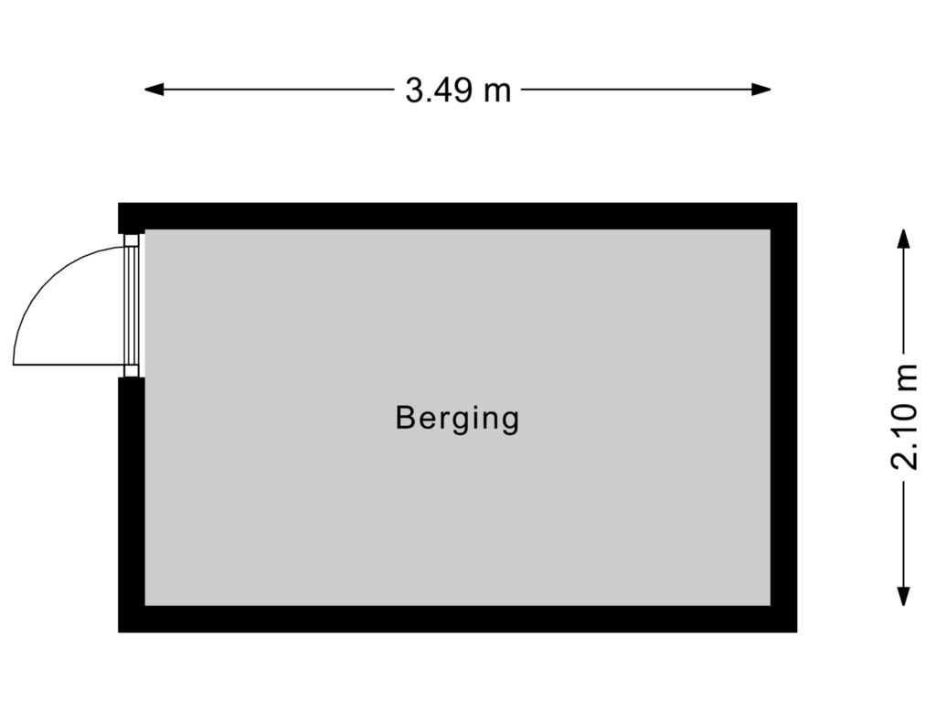 View floorplan of Berging 1 of Albert Cuypstraat 18