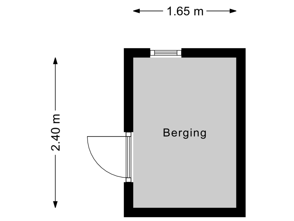 View floorplan of Berging 2 of Albert Cuypstraat 18