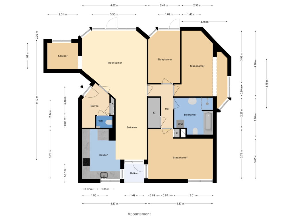 View floorplan of Appartement of Alouette erf 3