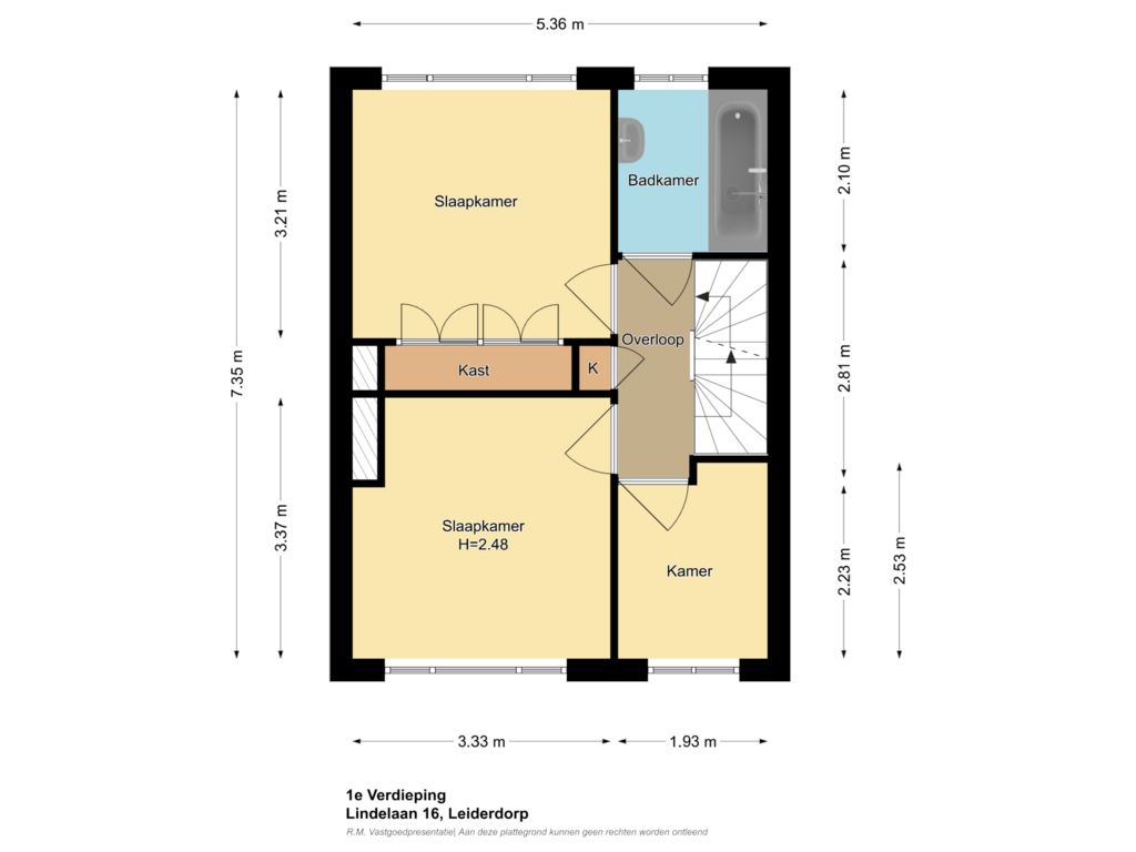 Bekijk plattegrond van 1e Verdieping van Lindelaan 16