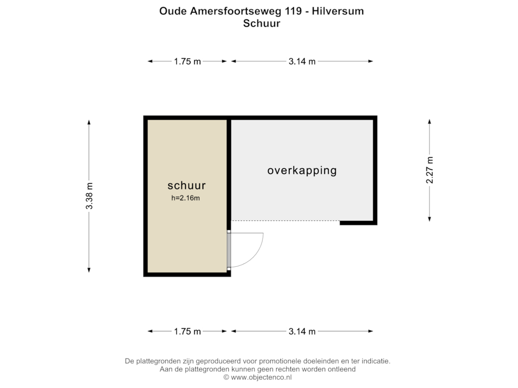 Bekijk plattegrond van Schuur van Oude Amersfoortseweg 119