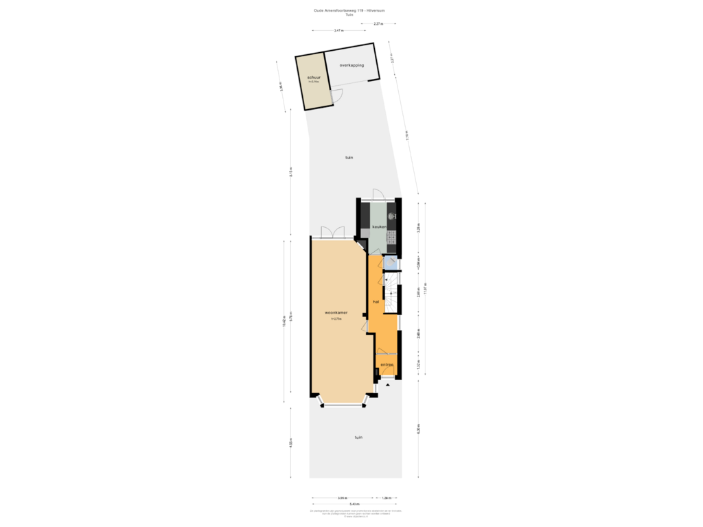 Bekijk plattegrond van Tuin van Oude Amersfoortseweg 119