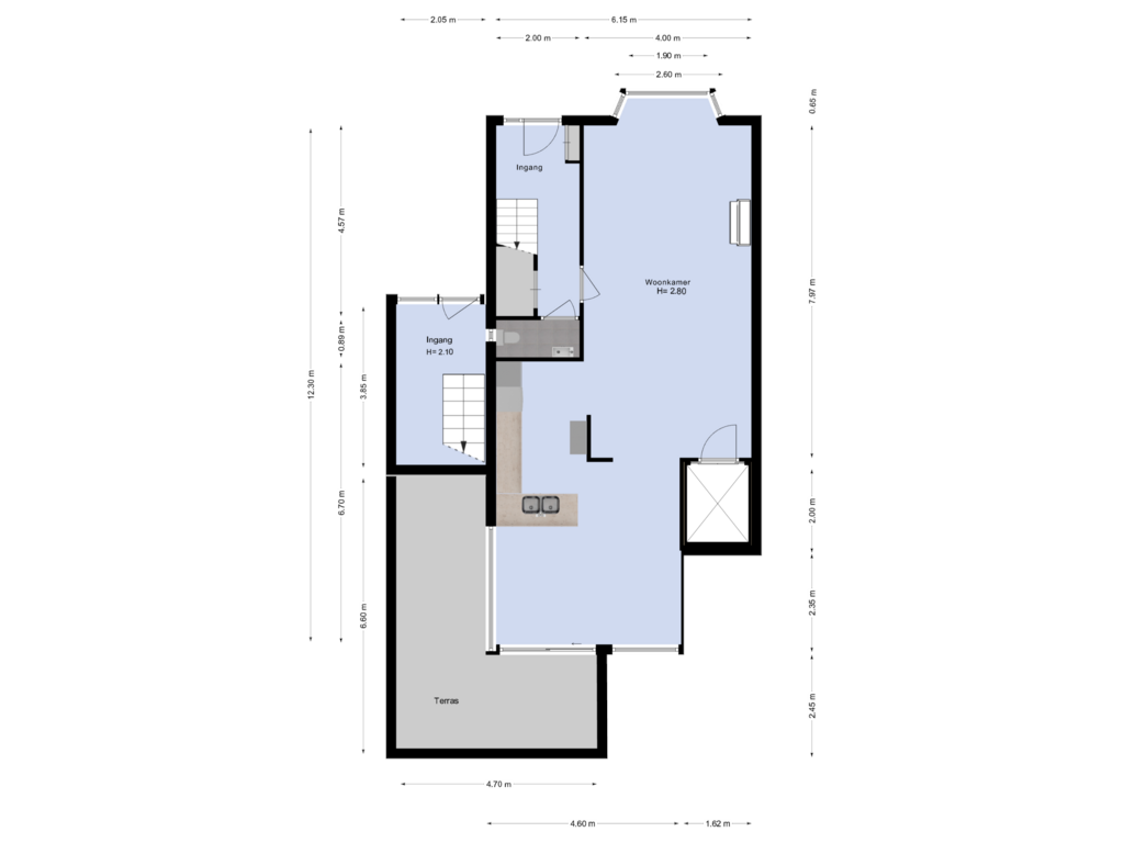 Bekijk plattegrond van Begane grond van Herenweg 126