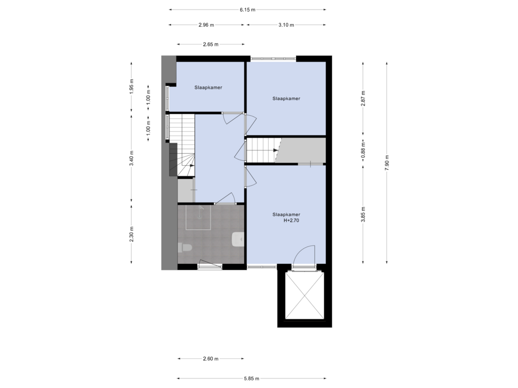 Bekijk plattegrond van Eerste etage van Herenweg 126