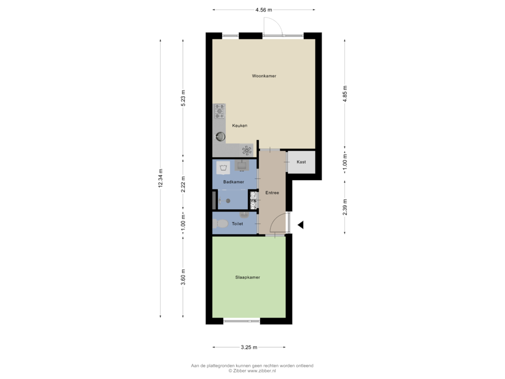 Bekijk plattegrond van Appartement van Bilderdammerweg 88