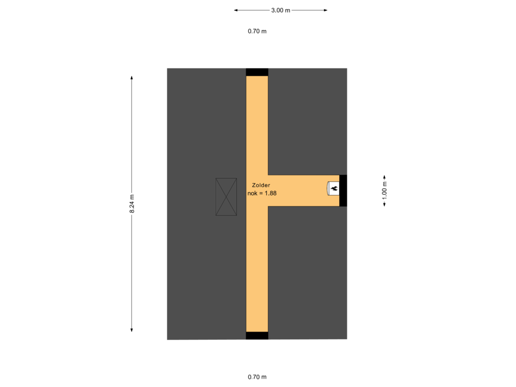 Bekijk plattegrond van tweede etage van Valeriusstraat 60