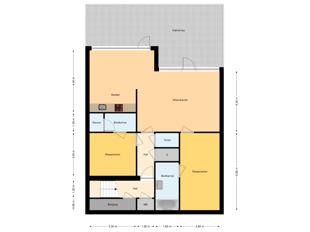 View floorplan of Verdieping of Paasduinweg 1-010