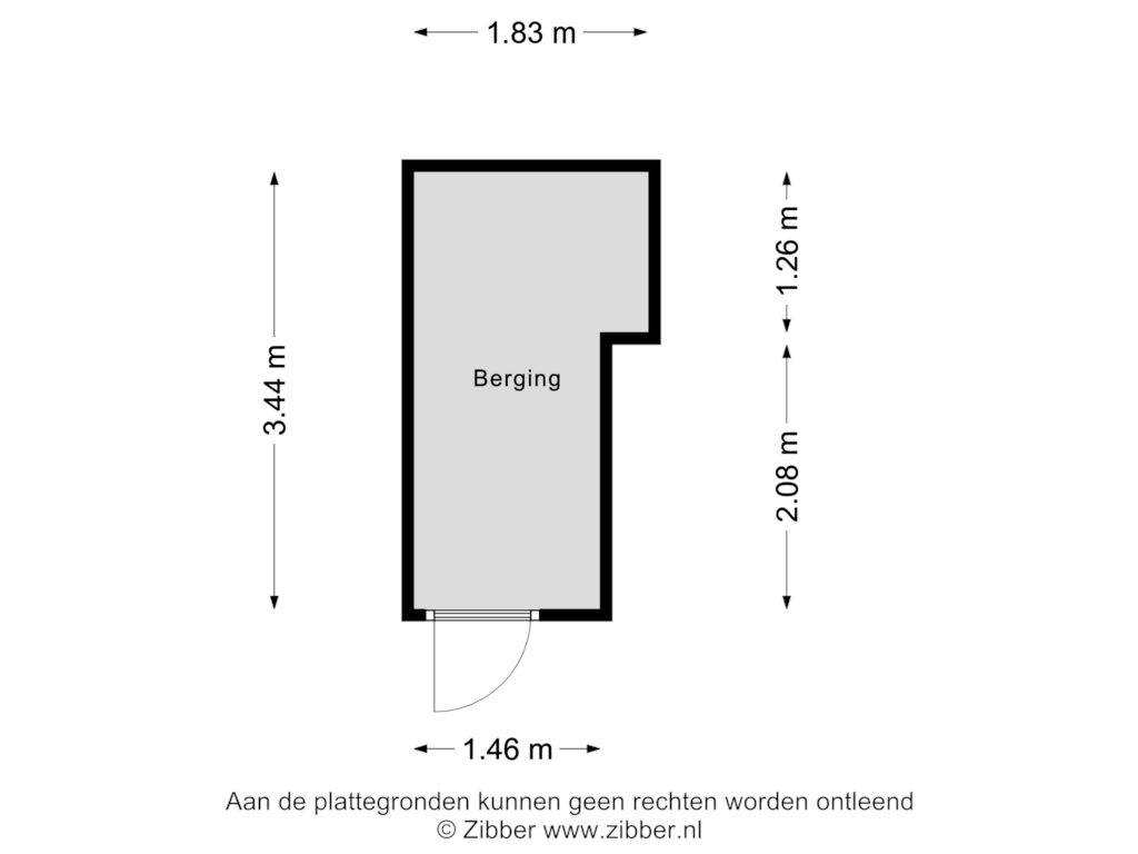 View floorplan of Berging of Breelaan 16-F