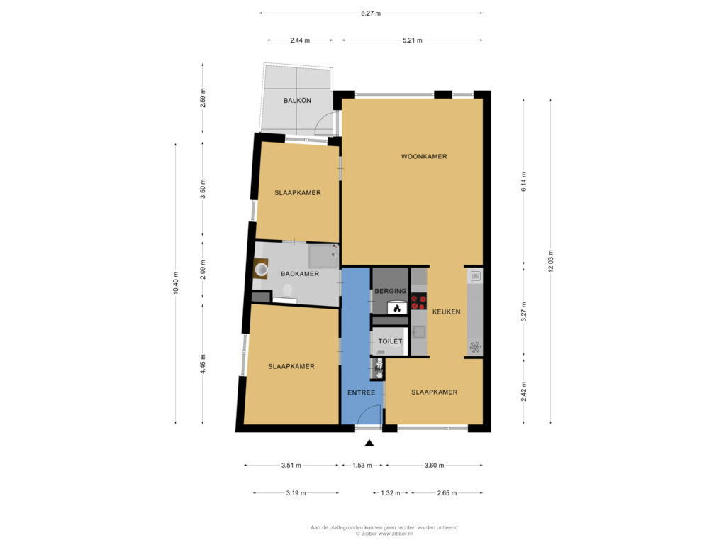 Bekijk plattegrond van Appartement van Hardenbrink 71