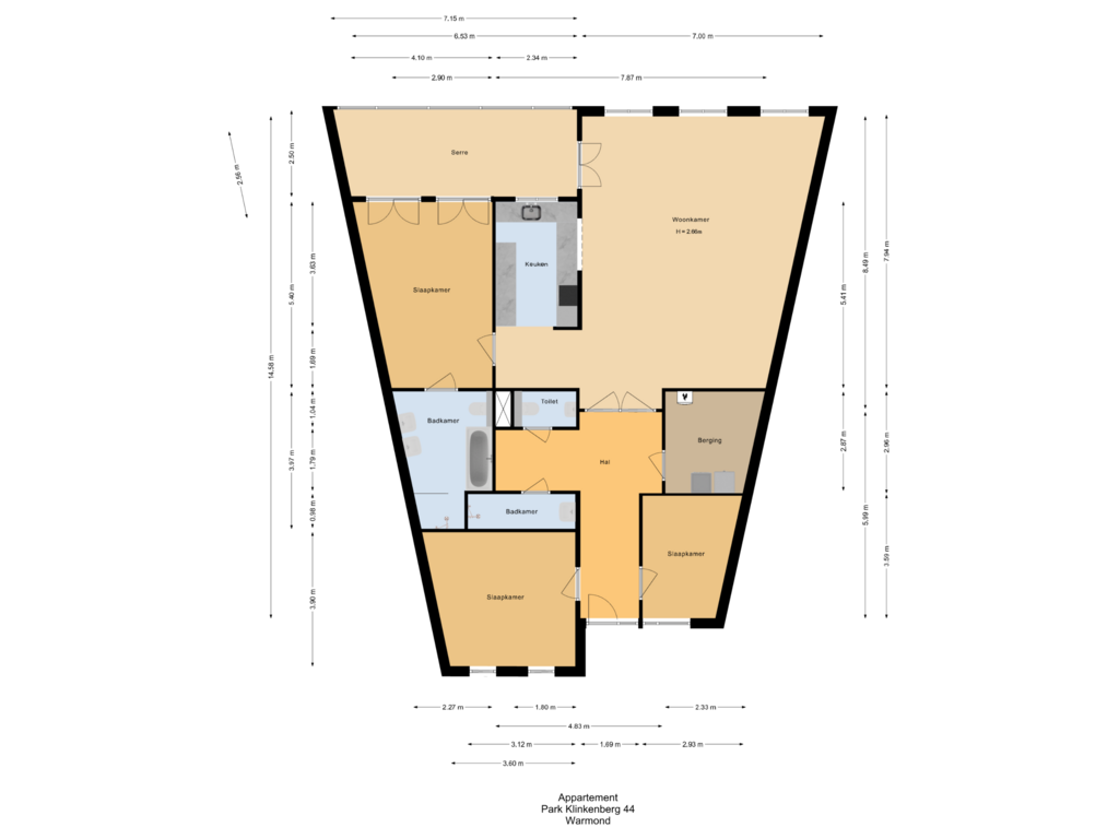 Bekijk plattegrond van Appartement van Park Klinkenberg 44