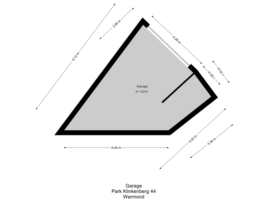 Bekijk plattegrond van Garage van Park Klinkenberg 44