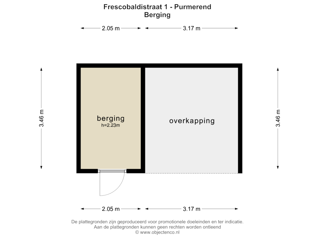 Bekijk plattegrond van BERGING van Frescobaldistraat 1