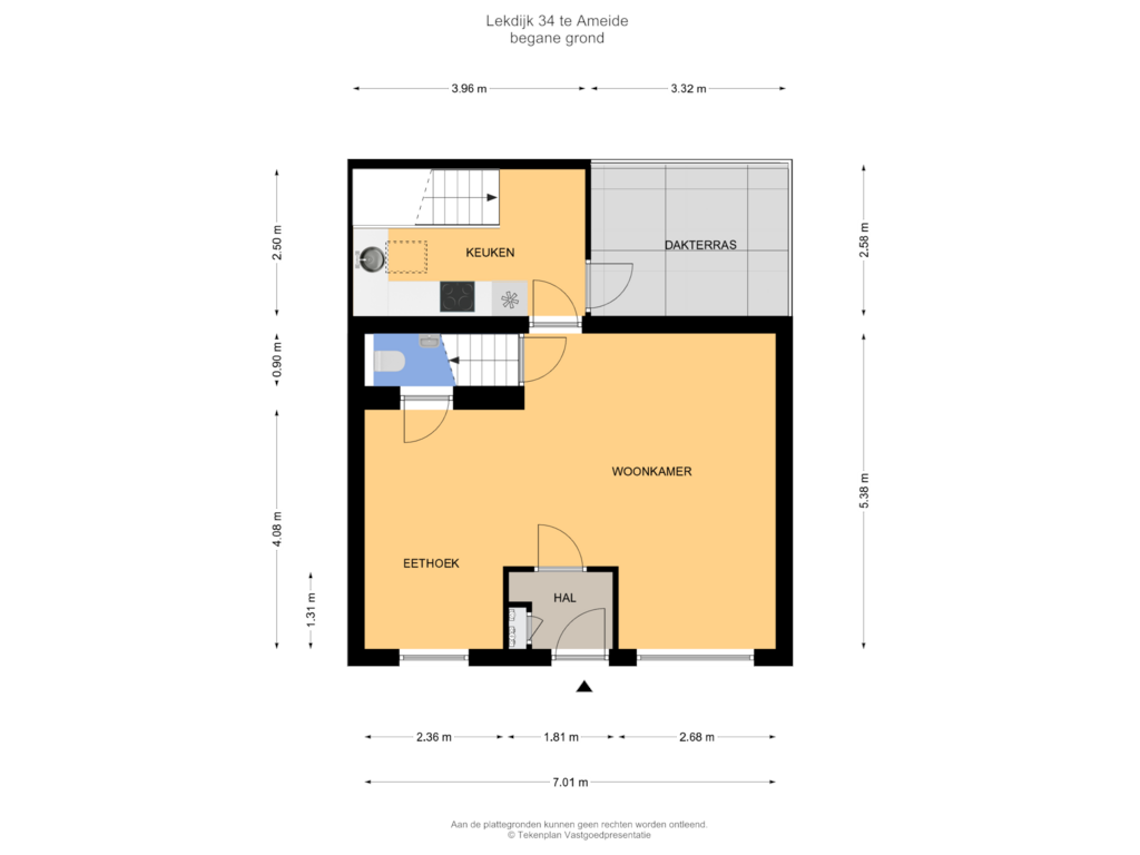 Bekijk plattegrond van Begane grond van Lekdijk 34